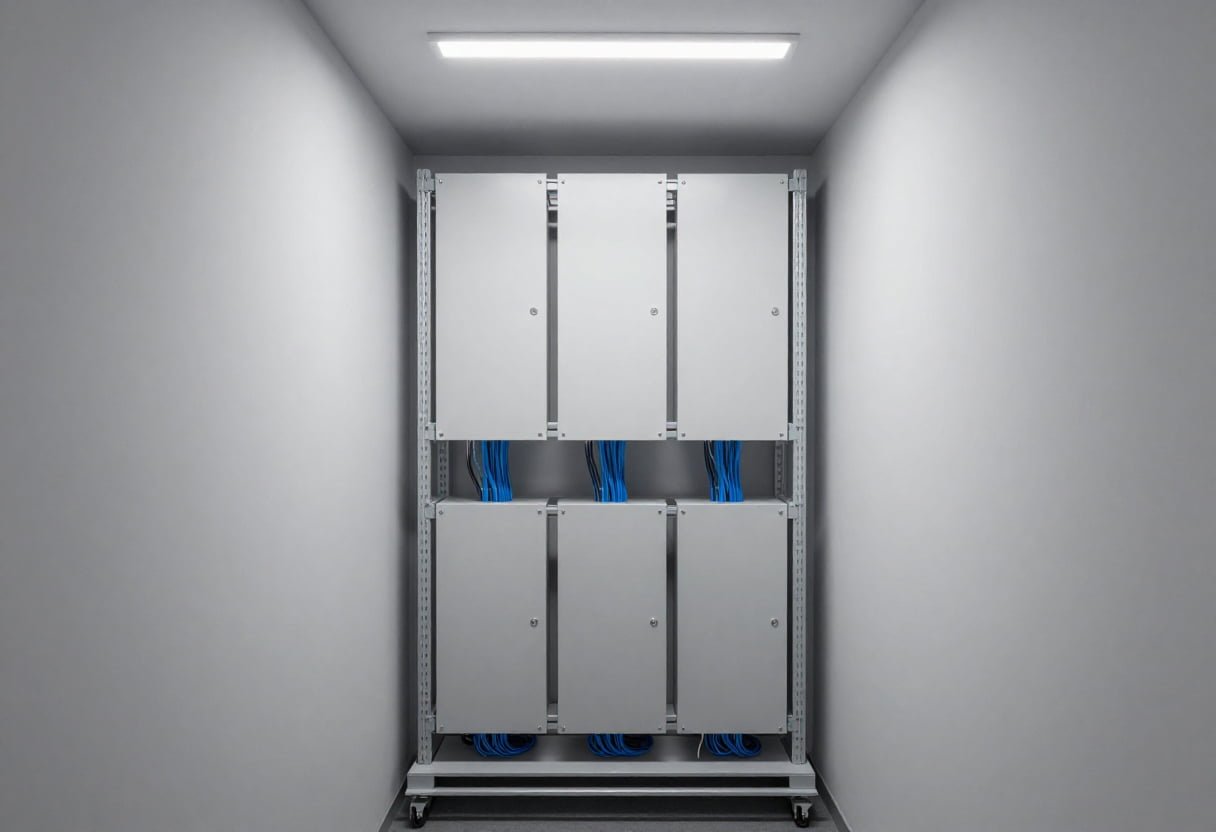 Modern penthouse living area with warm layered lighting