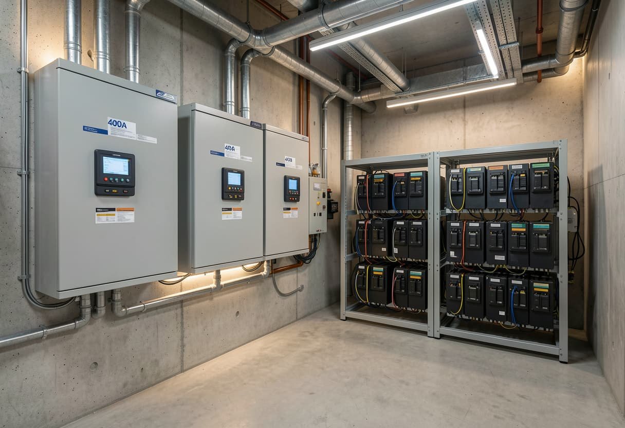 Luxury penthouse with city view and automated lighting scene